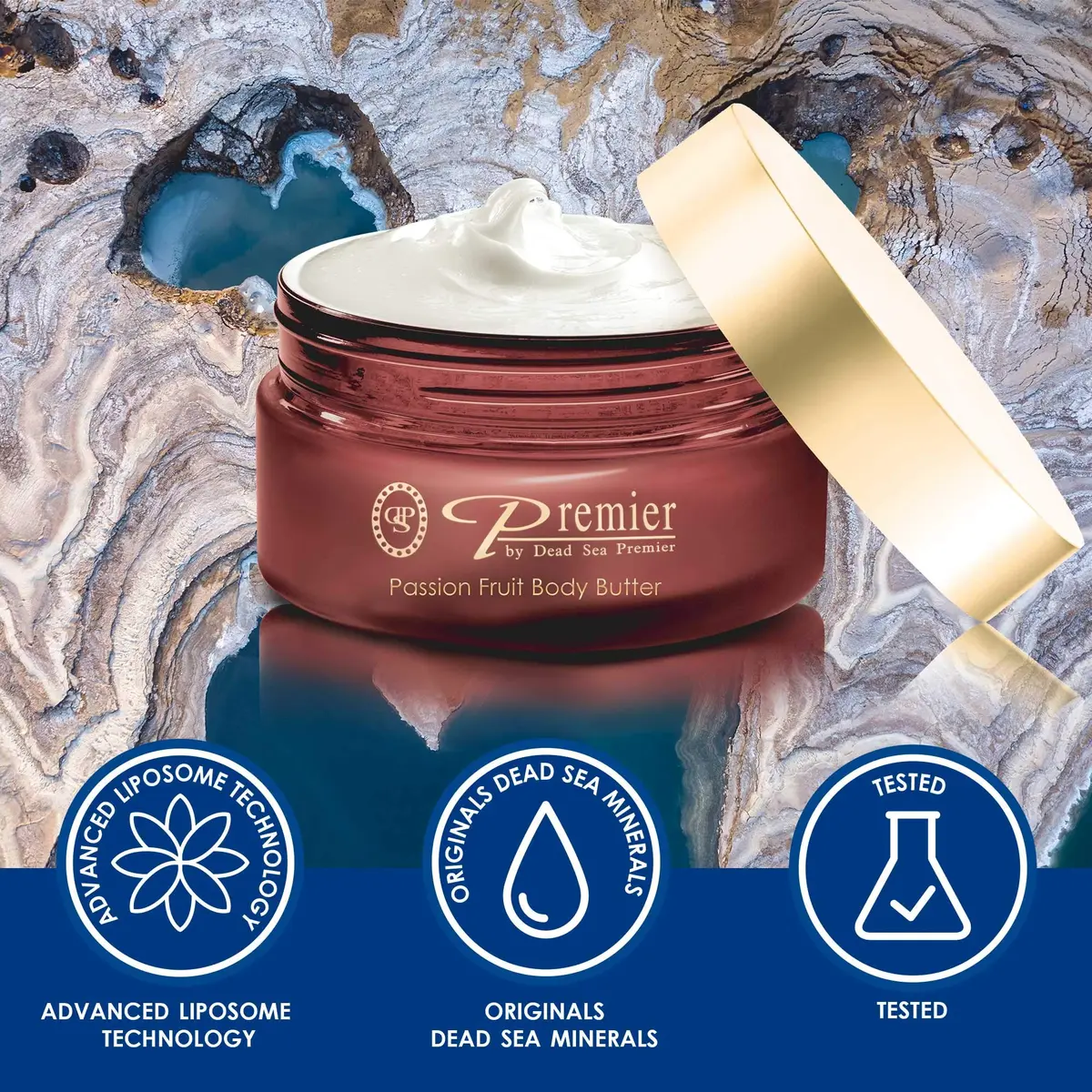 Premier Dead Sea Anti-Aging Body Cream - Passion Fruit 5.95 Fl oz | Hydrates & Firms Skin - view 3