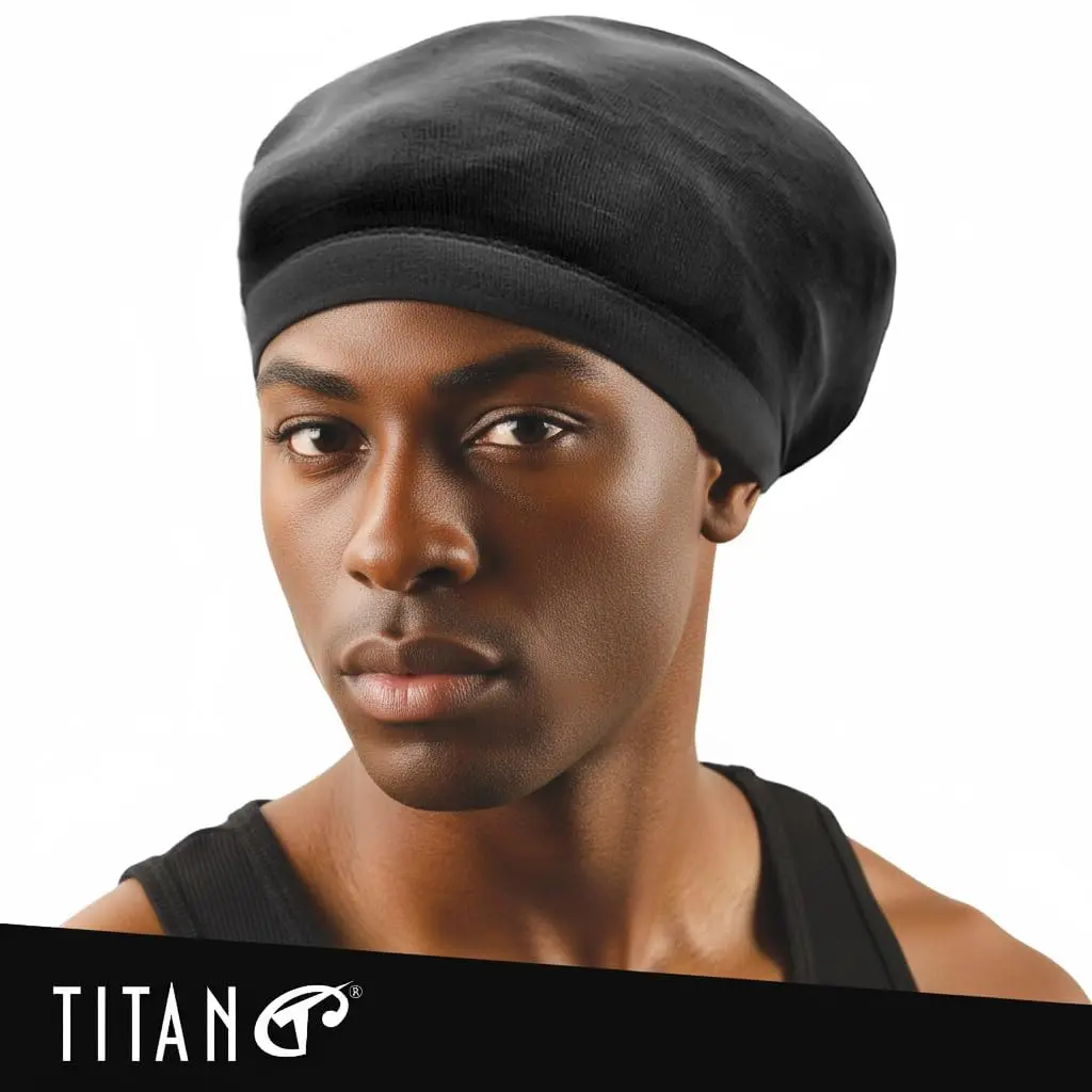 Titan Dreadlock Stocking Cap Black | Breathable & Stretchable Loc Sock for Men & Women - view 8