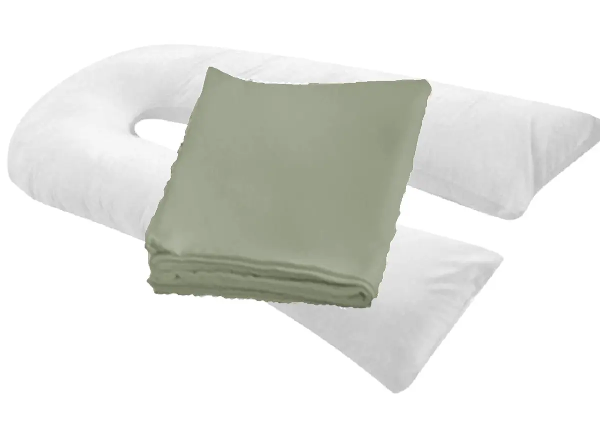 MoonRest Pregnancy Full Body Pillow Cover U-Shaped | Universal Fit U Replacement Cover for Maternity Pillow (Smoky) - main product image