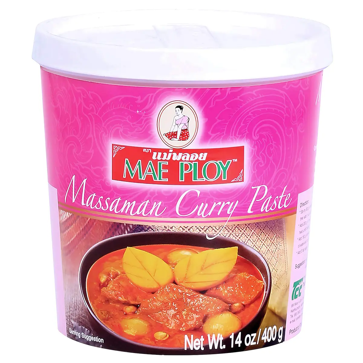 Mae Ploy Massaman Curry Paste 400g (14 oz) | Authentic Thai Flavor for Curries & Marinades - main product image