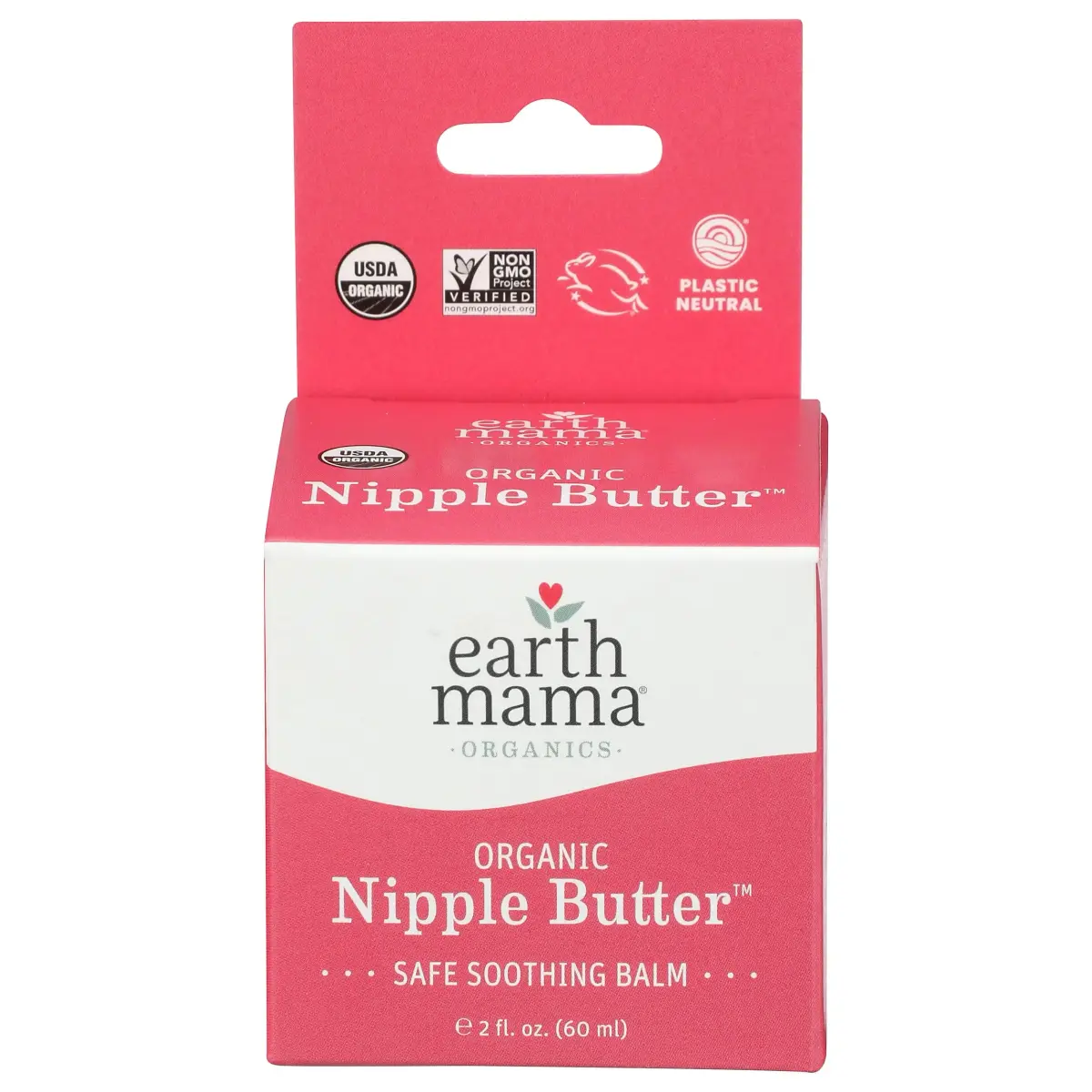 Earth Mama Organic Nipple Butter 60ml (2 fl oz) | Lanolin-Free Balm for Breastfeeding & Dry Skin - main product image