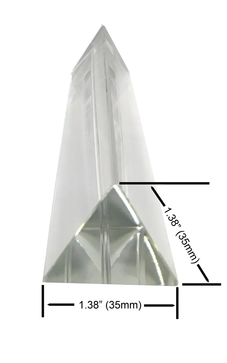 Amlong Crystal 6 inch Optical Glass Triangular Prism for Teaching Light Spectrum Physics and Photography, 150mm | Clear, Lead-Free - view 4