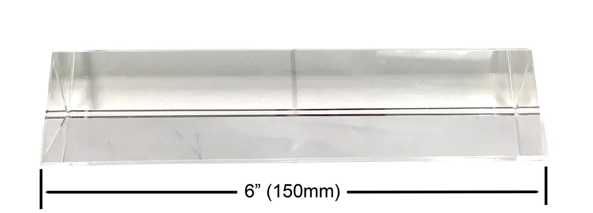 Amlong Crystal 6 inch Optical Glass Triangular Prism for Teaching Light Spectrum Physics and Photography, 150mm | Clear, Lead-Free - view 3
