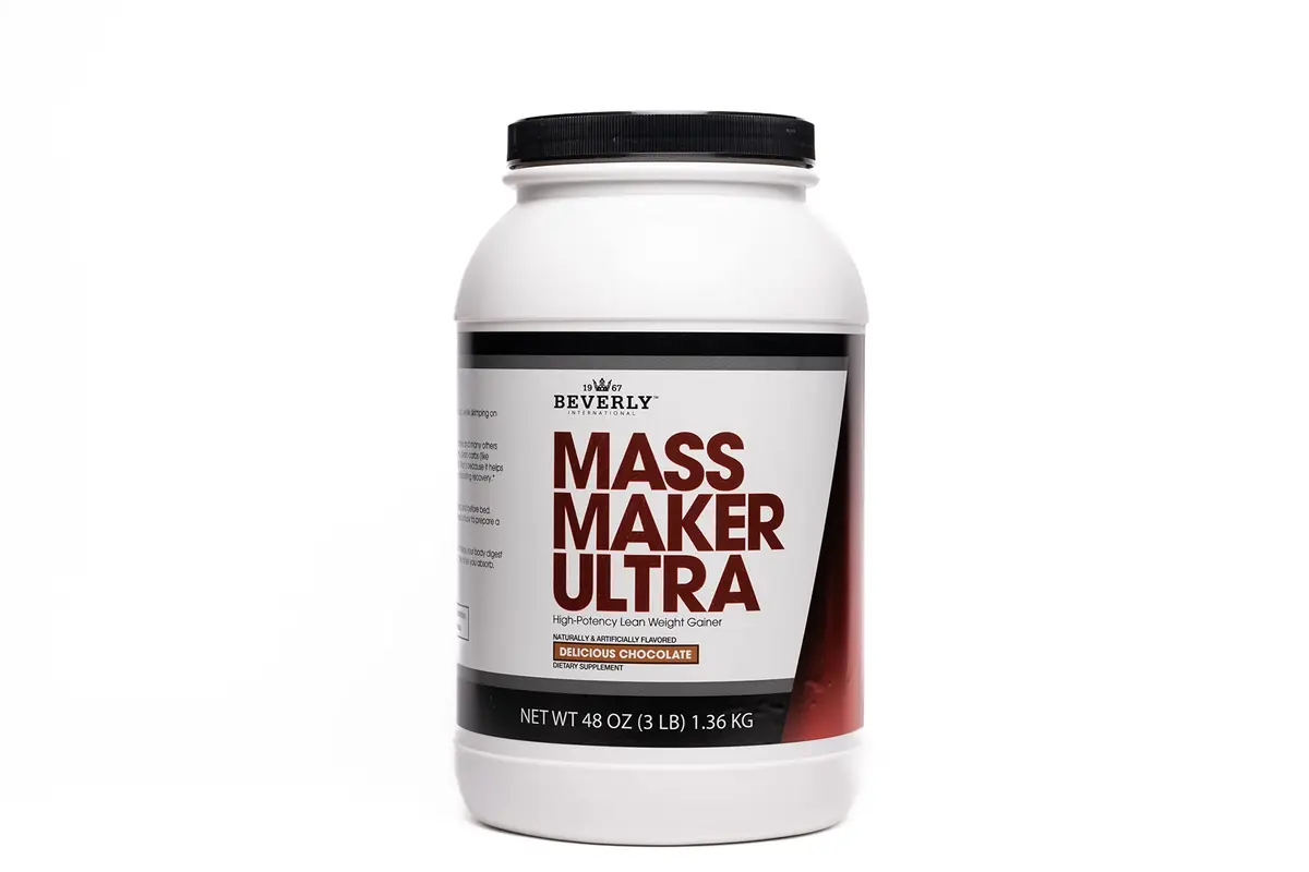 Beverly International Mass Maker Ultra, Chocolate, 3 lb | High-Quality Weight Gainer for Muscle Growth - main product image