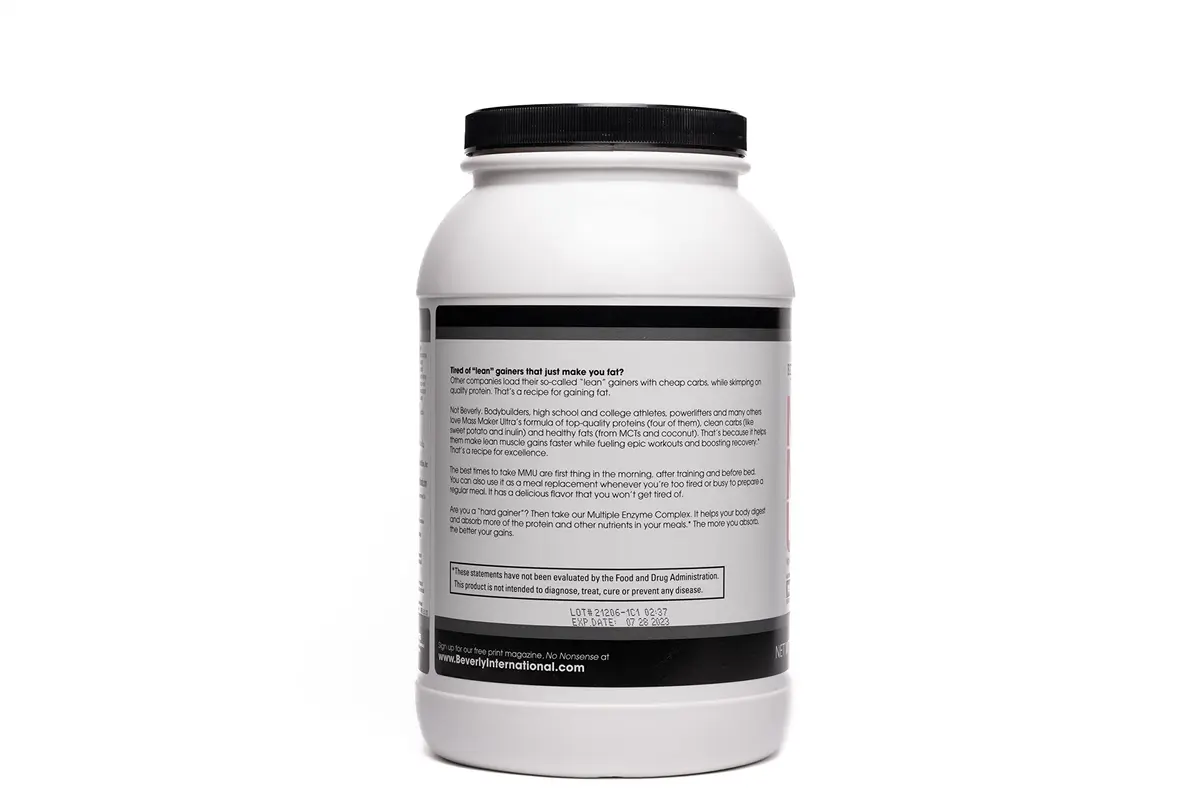 Beverly International Mass Maker Ultra, Chocolate, 3 lb | High-Quality Weight Gainer for Muscle Growth - view 2