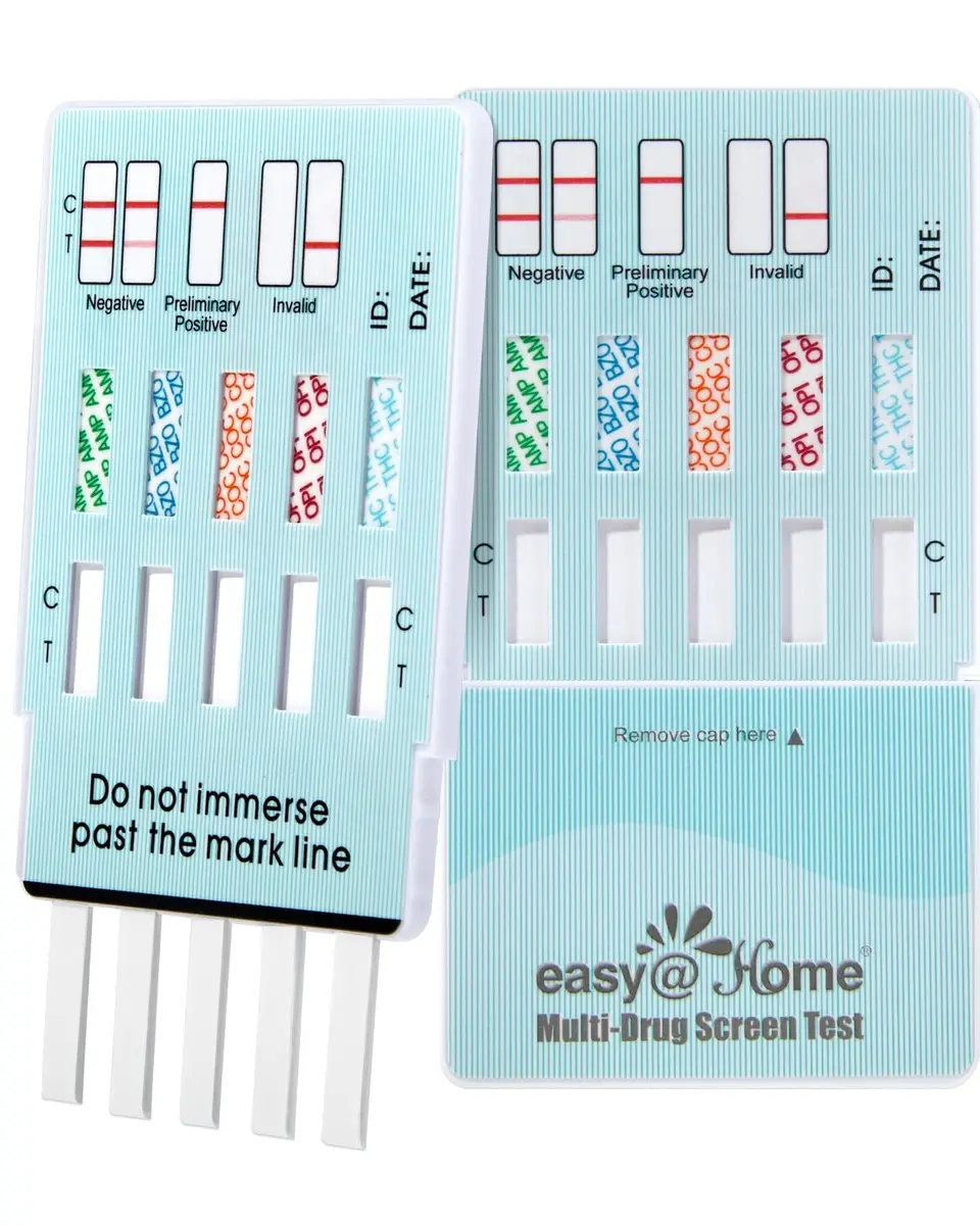 Easy@Home 5 Panel Urine Drug Test Kit 15 Count | Accurate Home Screening for THC, Cocaine, AMP, BZO, OPI - view 2