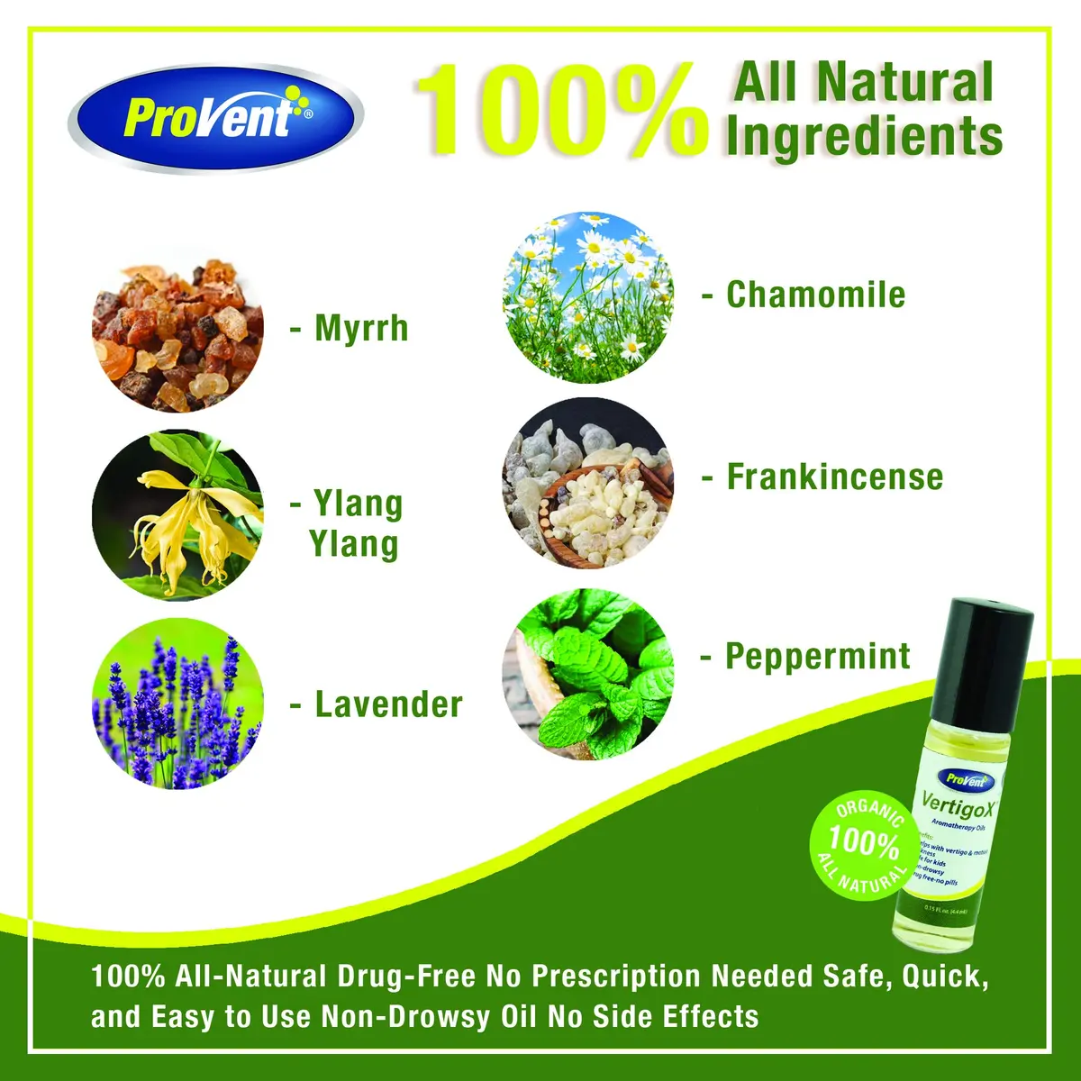 proVent Vertigo X Relief Oil 0.15 Fl Oz (4.4 ml) | Natural Motion Sickness & Nausea Relief - view 2