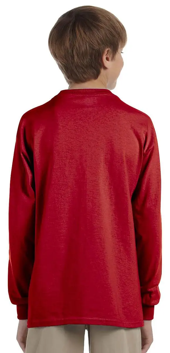 Jerzees Youth 5.6 oz. DRI-POWER® ACTIVE Long-Sleeve T-Shirt Royal Medium | Moisture-Wicking Active Tee - view 2