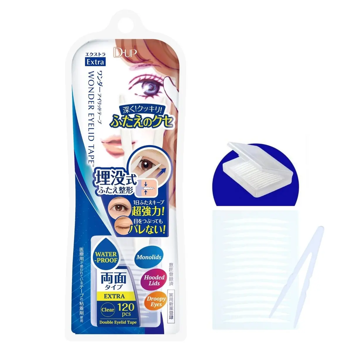 D-UP Double Sided Adhesive 120 Pc | Invisible, Water-Resistant, Natural Look - main product image
