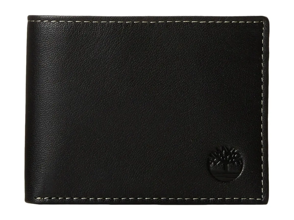 Timberland Blix Slimfold Leather Wallet Black | Genuine Leather, Slim Design, 3 Pockets - main product image