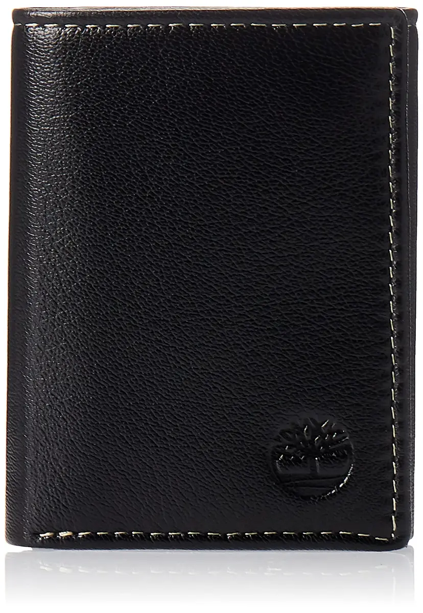 Timberland Men's Leather Trifold Wallet With ID Window, Black 10.8cm (4.25") | Genuine Italian Leather, RFID Blocking - view 4