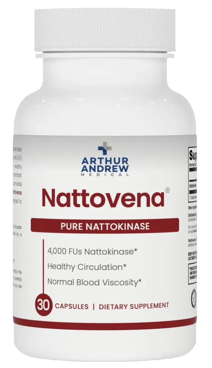 Arthur Andrew Medical Nattovena Pure Nattokinase 4000 FU | Blood Fibrin Support & Circulatory Aid - main product image