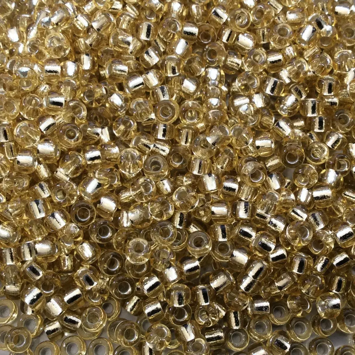 Miyuki Round Seed Bead Size 8/0 22g Tube Silverlined Lt Gold | High-Quality Japanese Seed Beads for Jewelry & Crafts - main product image