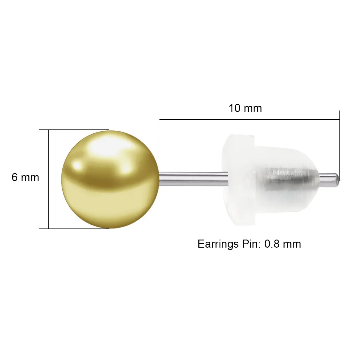 JEWELRIESHOP Hypoallergenic Pearl Earrings Set | 12 Pairs, 6mm | Colorful Faux Pearls for Women - view 4