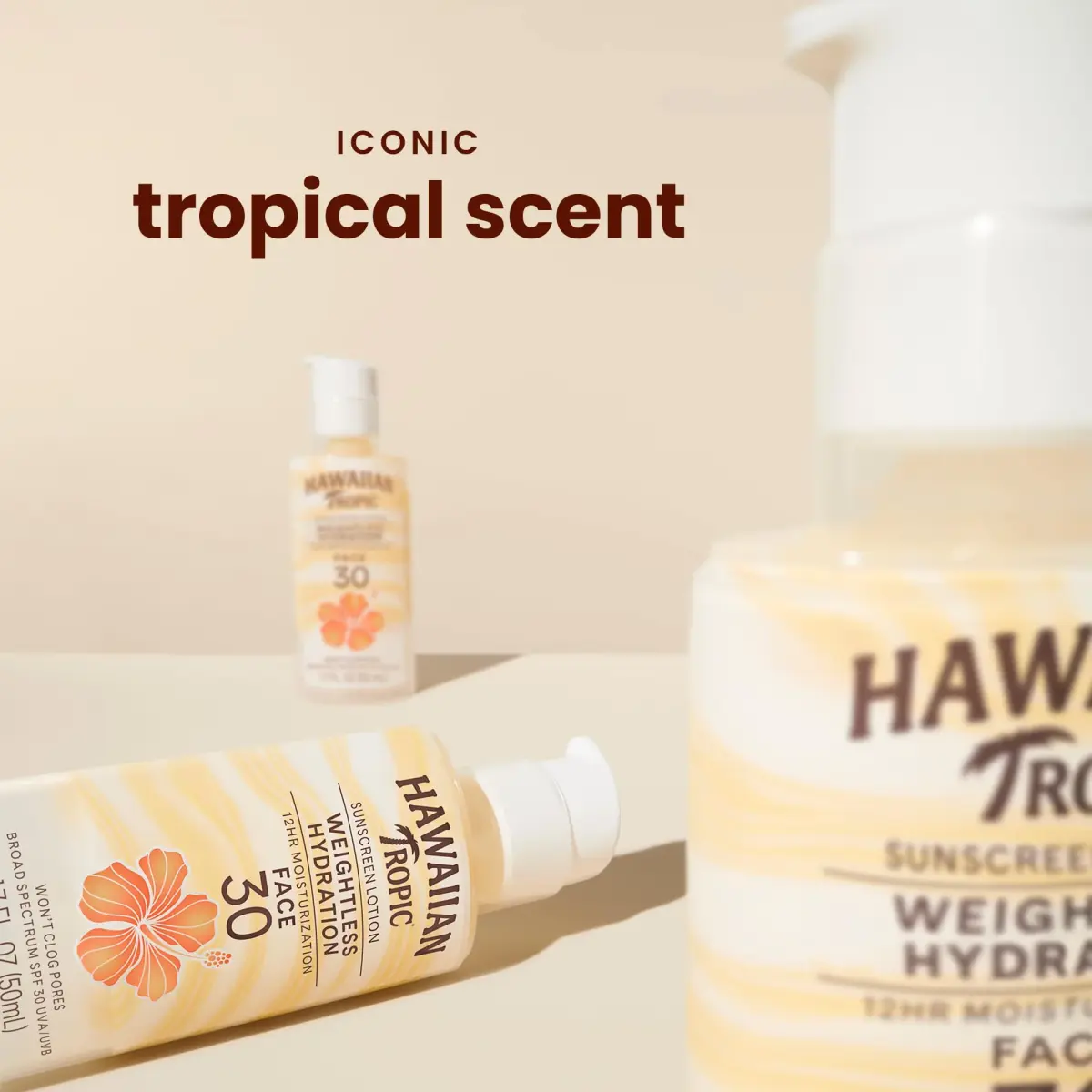 Hawaiian Tropic Weightless Hydration SPF 30 Face Sunscreen 50ml (1.7 Fl Oz) | Dermatologist-Tested for All Skin Types - view 2