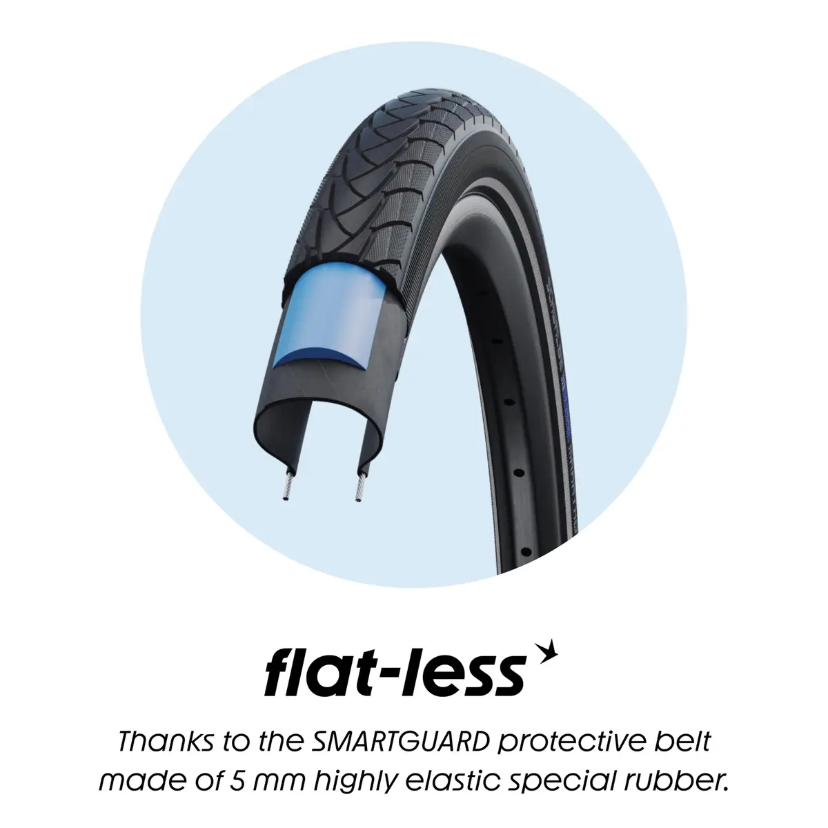 SCHWALBE Marathon Plus 26" x 1.5" Clincher Wire Endurance Tire | Puncture-Resistant, Black - view 5