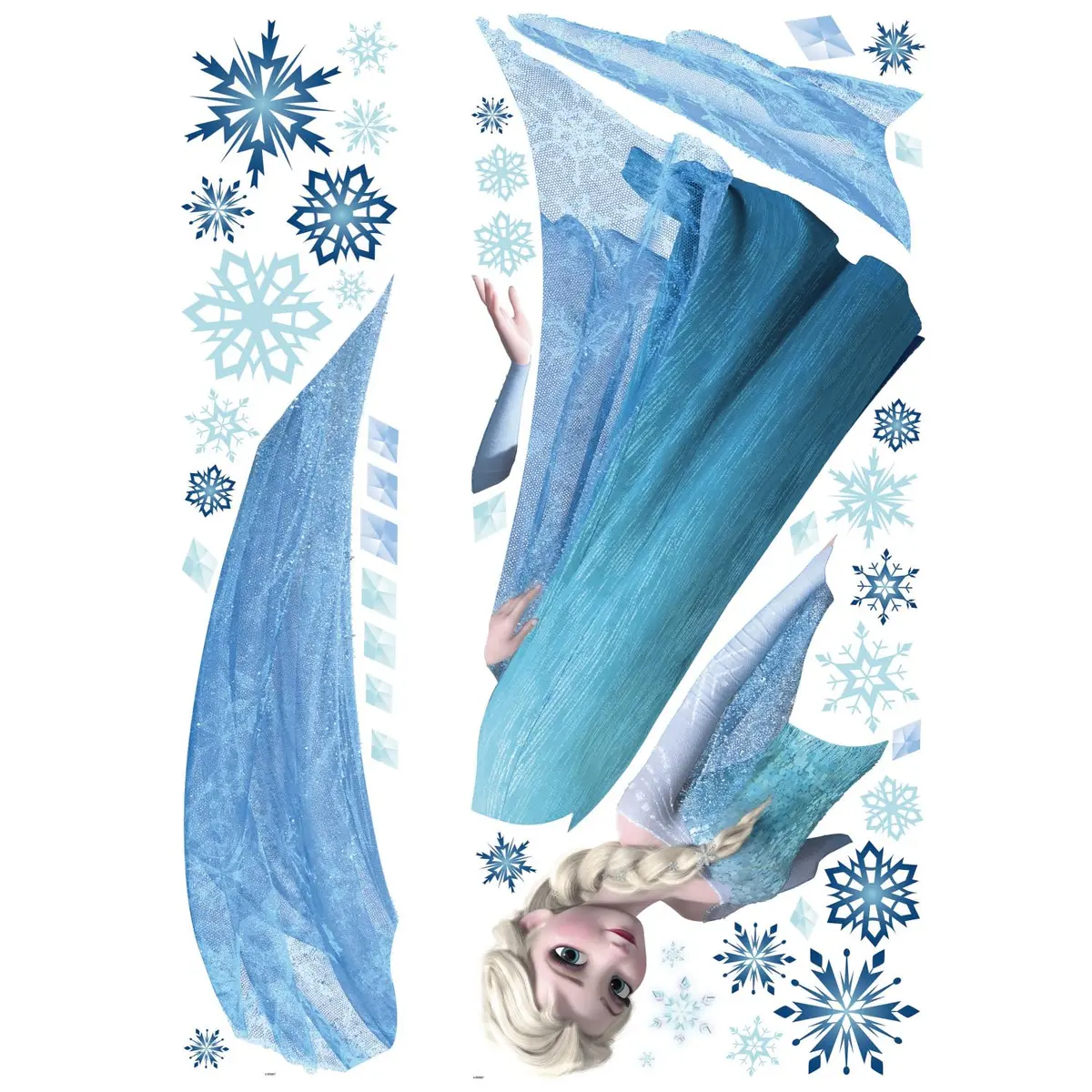 Disney Frozen Elsa Peel and Stick Wall Decals 48.75" x 41.5" | Repositionable & Glitter - view 4
