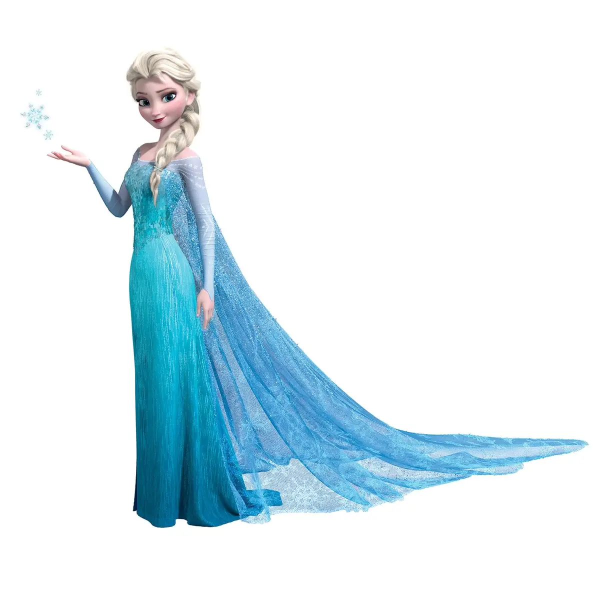 Disney Frozen Elsa Peel and Stick Wall Decals 48.75" x 41.5" | Repositionable & Glitter - main product image