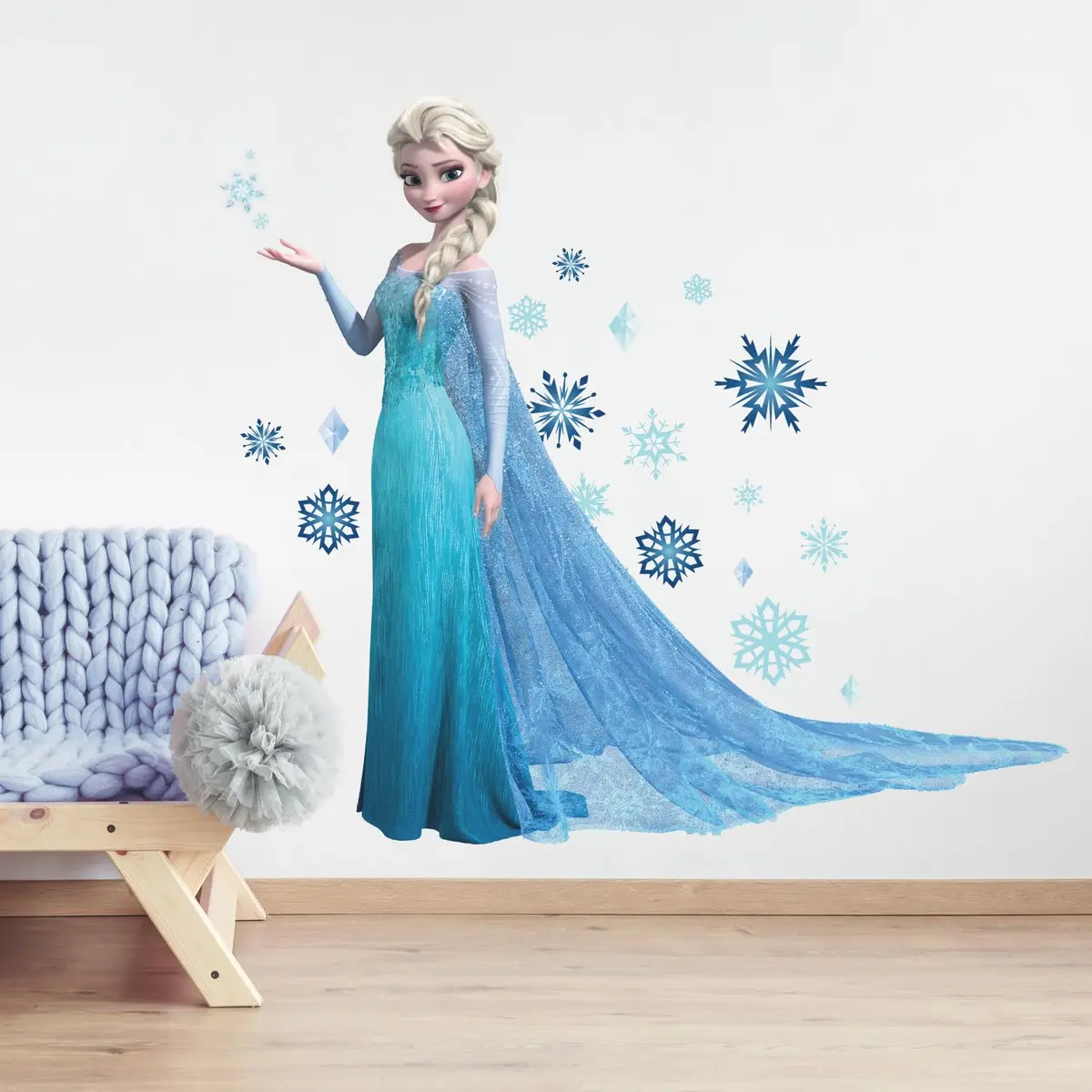 Disney Frozen Elsa Peel and Stick Wall Decals 48.75" x 41.5" | Repositionable & Glitter - view 2