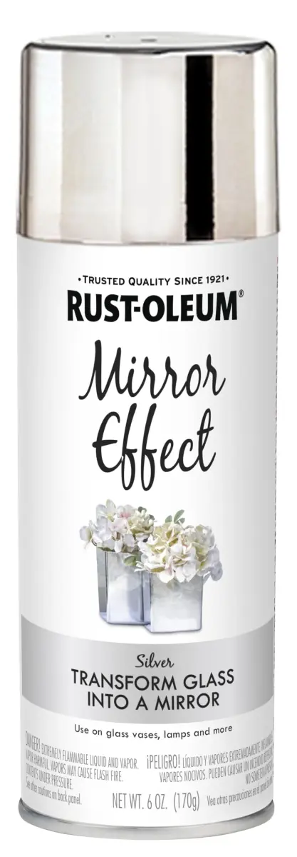 Rust-Oleum Specialty Mirror Effect Spray Paint Silver 177ml (6 oz) | Creates a Mirror-Like Finish on Glass - main product image
