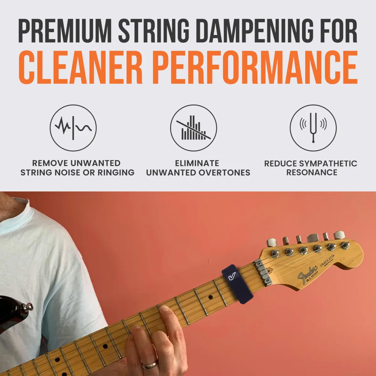 Gruv Gear FretWrap String Dampener 3 Pack Small Black | Reduces Unwanted String Noise for Bass & Guitar - view 3