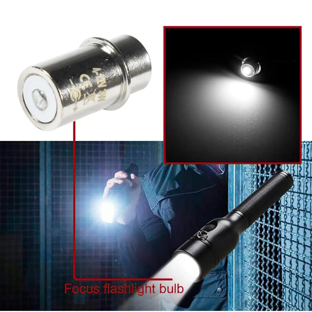 HQRP 10-Pack High Power 3W LED Bulb Compatible with Maglite 3D 4D 5D 6D / 3C 4C 5C 6C / 3-4-5-6 D/C Cell Torch Flashlights - view 8