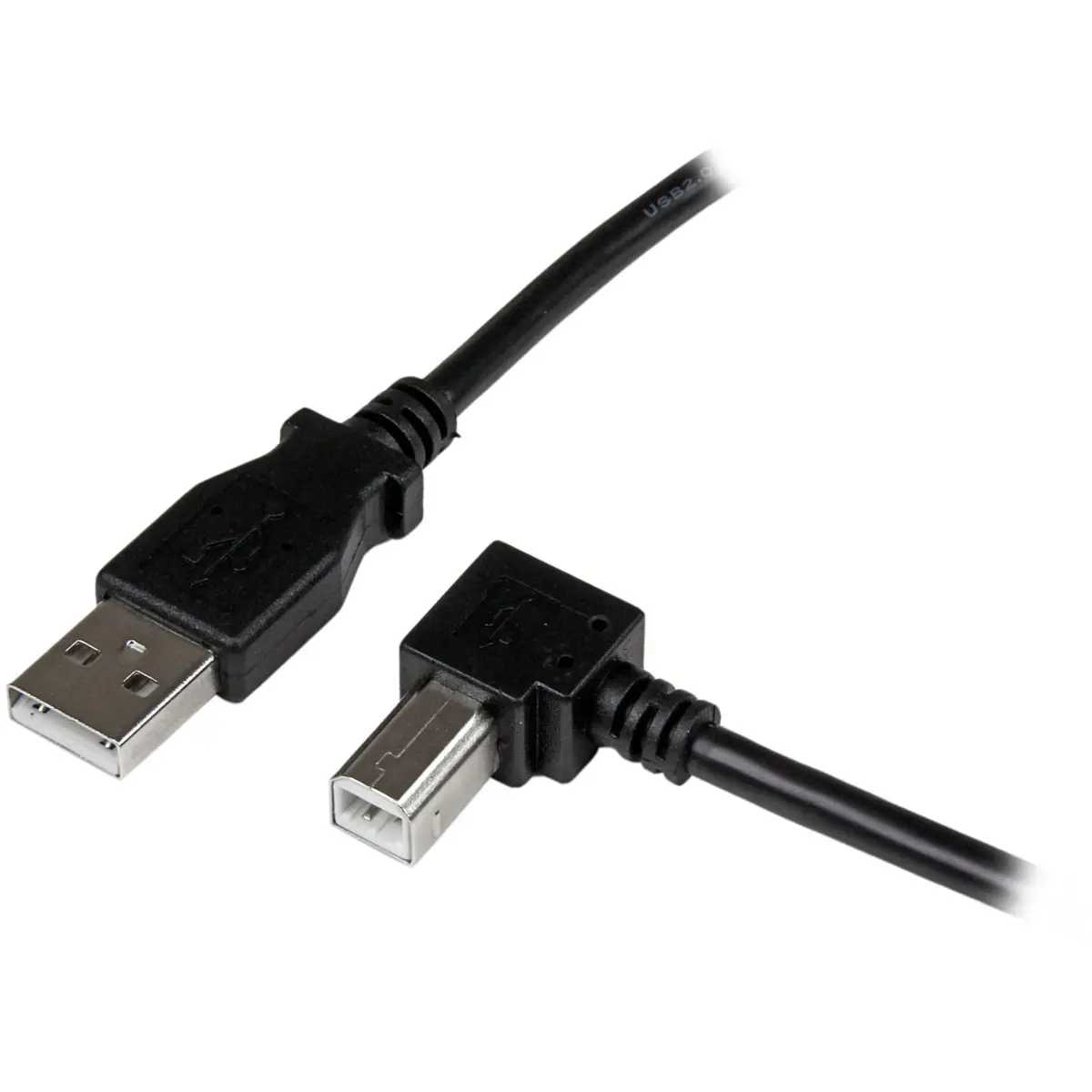 StarTech.com 1m (3.3ft) USB 2.0 A to Right-Angle B Cable | Connect Hard-to-Reach Peripherals - main product image