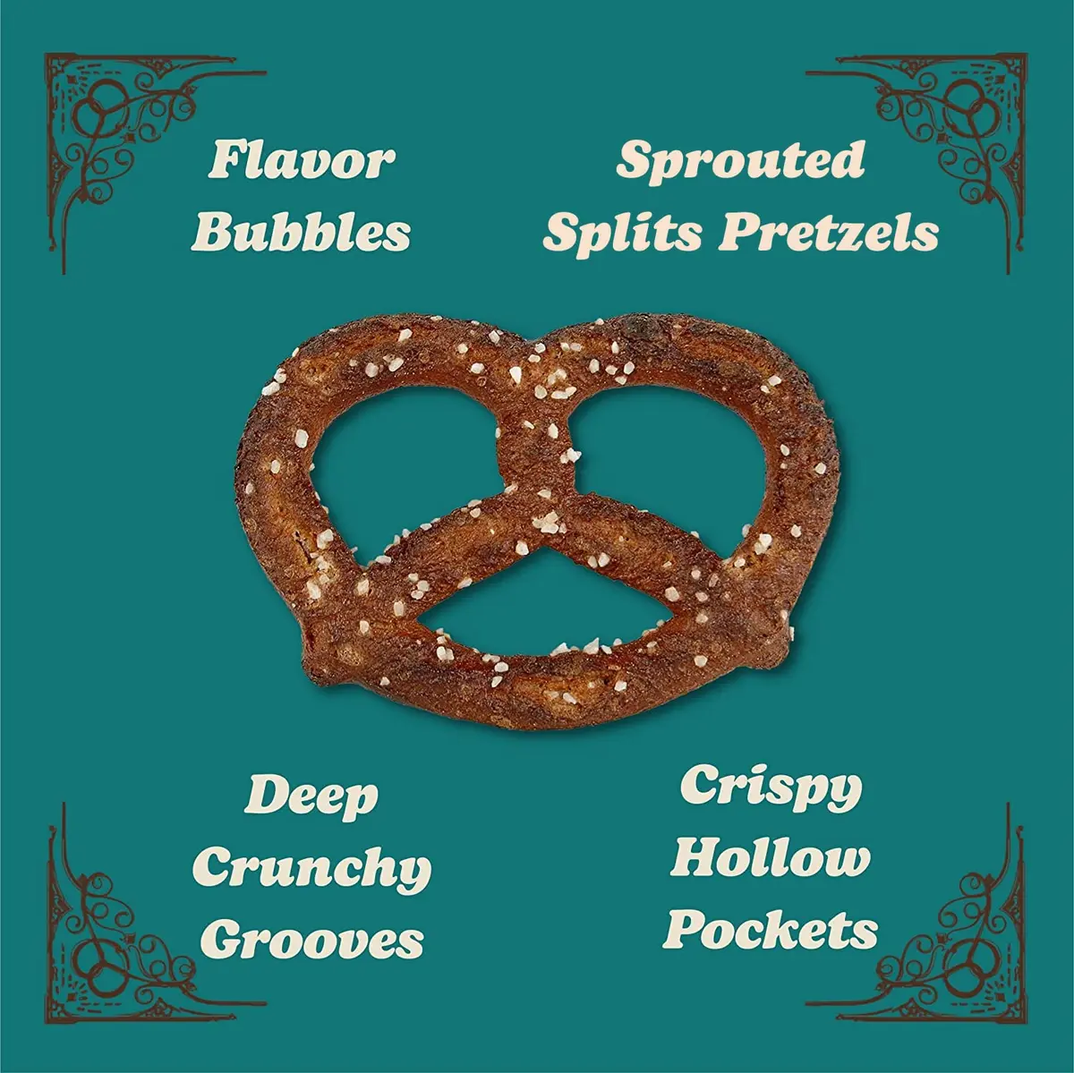 Unique Snacks Sprouted Splits Pretzels 8 Oz Pack of 12 | Unsalted, Homestyle Baked, Kosher - view 3