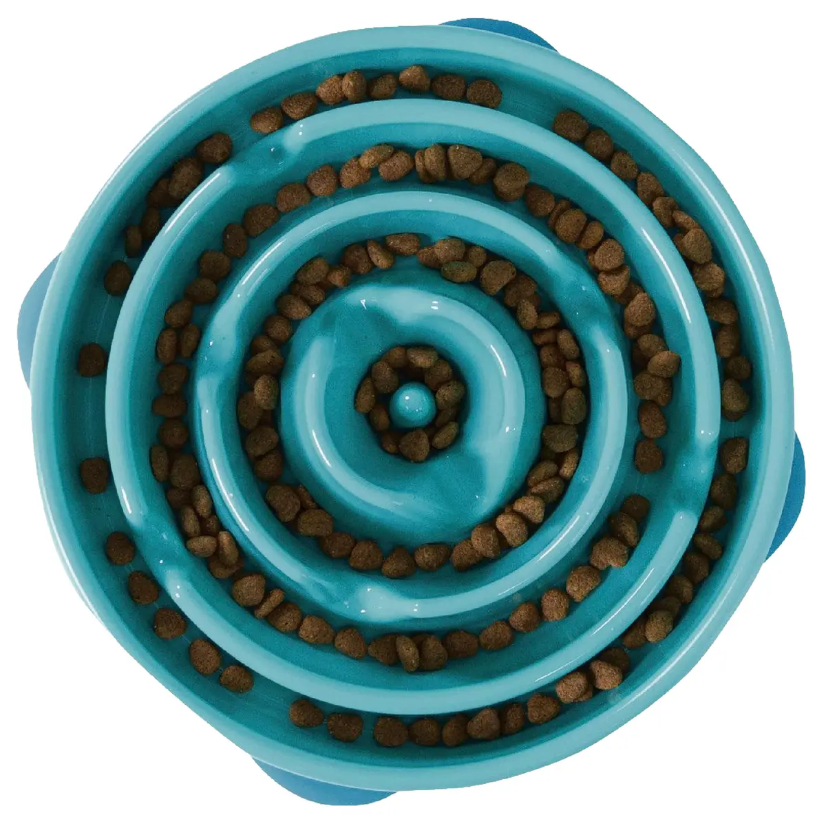 Outward Hound Fun Feeder Slo Bowl Large 4-Cup Capacity Turquoise | Slow Feeding Dog Bowl for Medium to Large Dogs - main product image