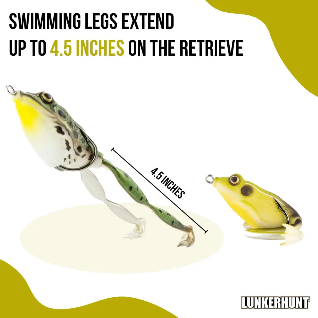 Lunkerhunt Lunker Frog King Toad Fishing Lure 2.25" | Realistic Design for Bass & Pike - view 5