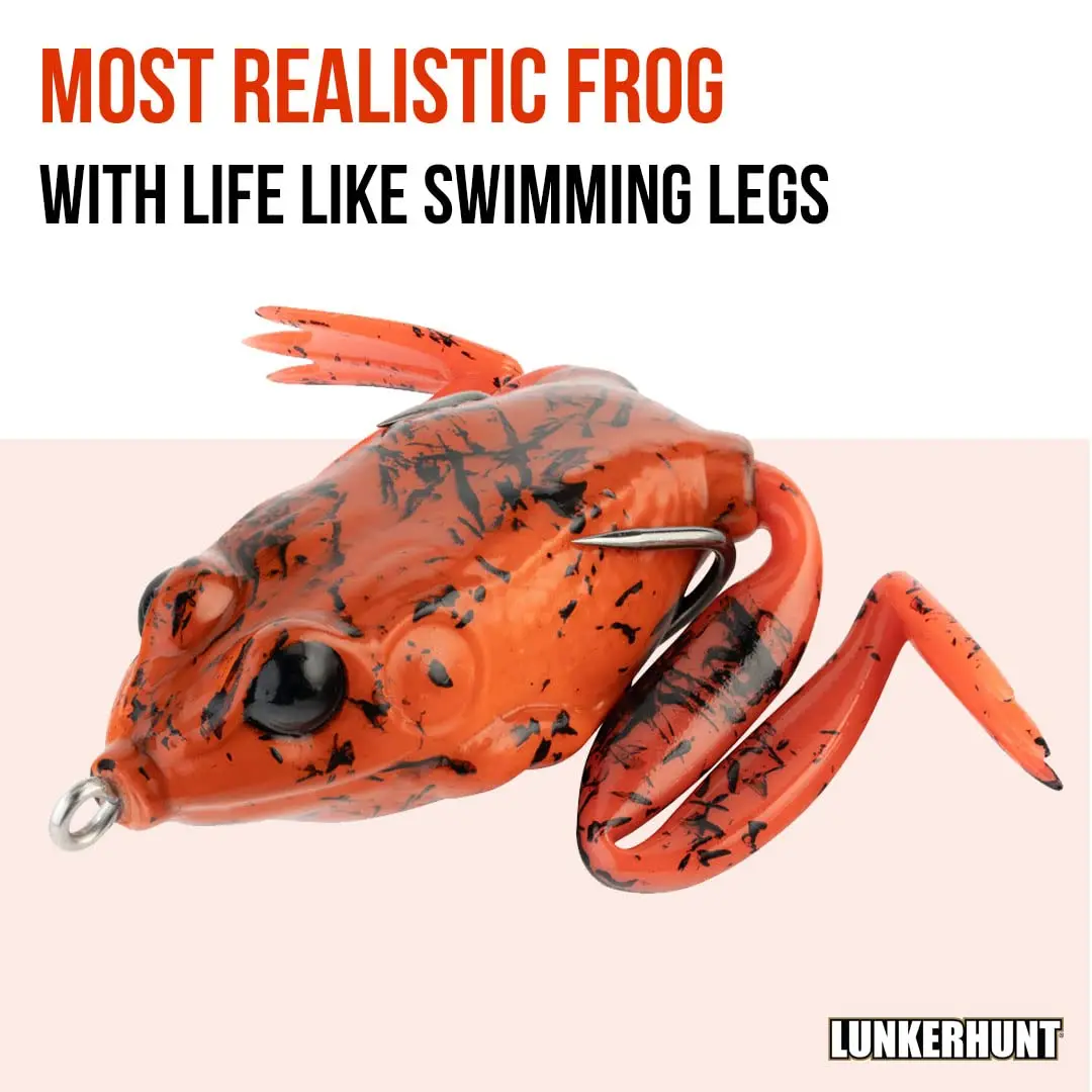 Lunkerhunt Lunker Frog Fire Belly | Realistic Frog Lure for Bass & Pike, 2.25” - view 2