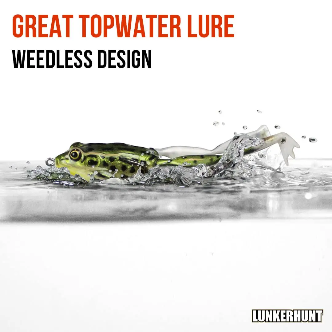 Lunkerhunt Lunker Frog Fire Belly | Realistic Frog Lure for Bass & Pike, 2.25” - view 3