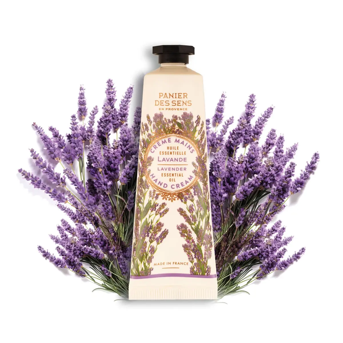 Panier des Sens Lavender Hand Cream Travel Size 29.57ml (1 fl oz) | Soothes Dry Skin with 20% Shea Butter - main product image