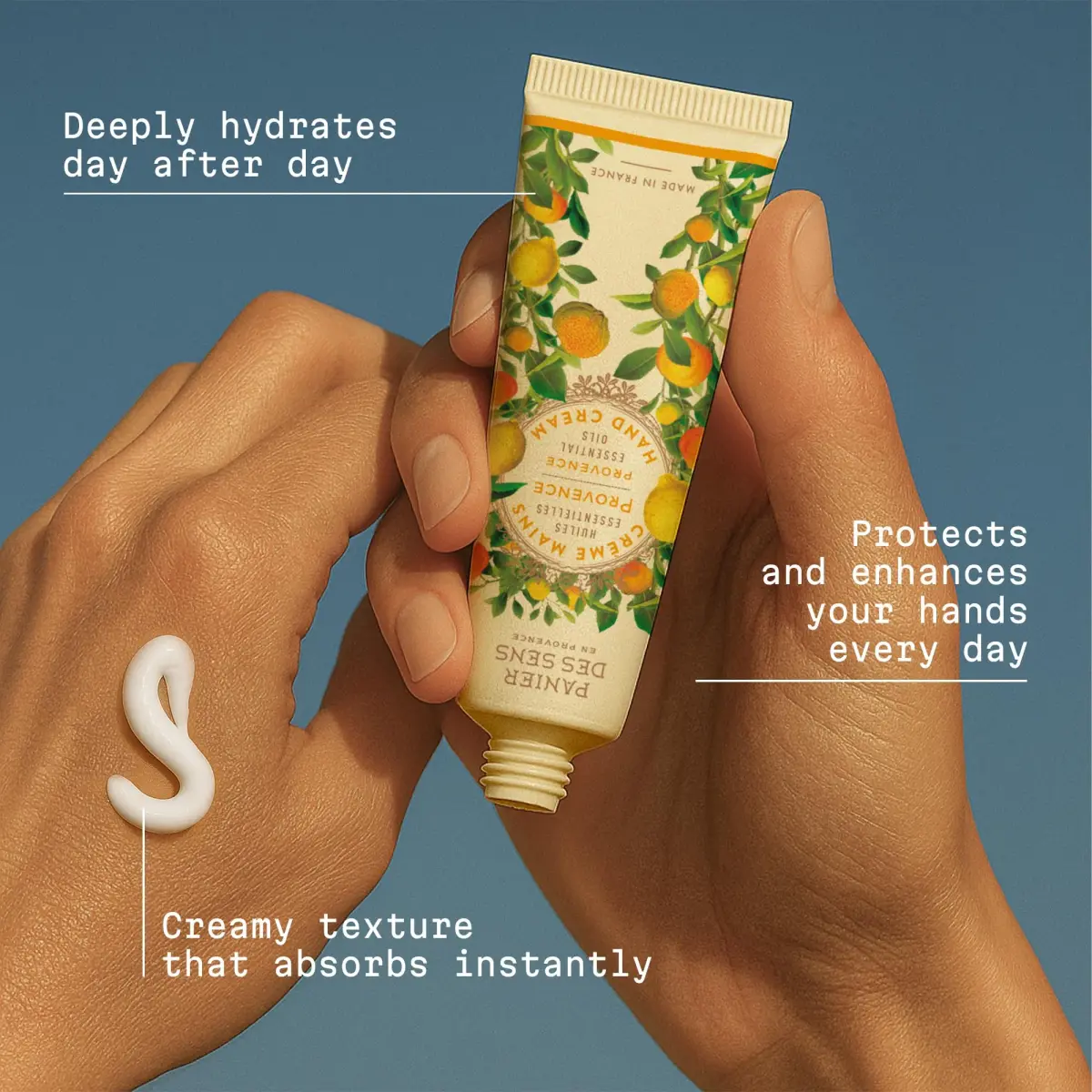 Panier des Sens Provence Citrus Hand Cream 29.57ml (1 Fl Oz) | 20% Shea Butter, Natural Ingredients - view 3