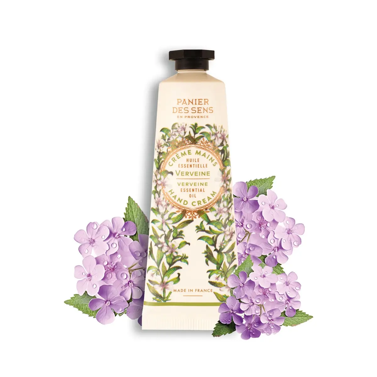 Panier des Sens Lemon Verbena Hand Cream 29.57ml (1 fl oz) | Energizing Citrus Scent for Soft Hands - main product image