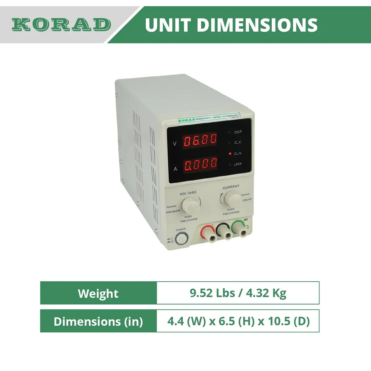 KORAD KD3005D Power Supply 30V 5A | Lab Grade Adjustable DC Linear Power Source - view 4
