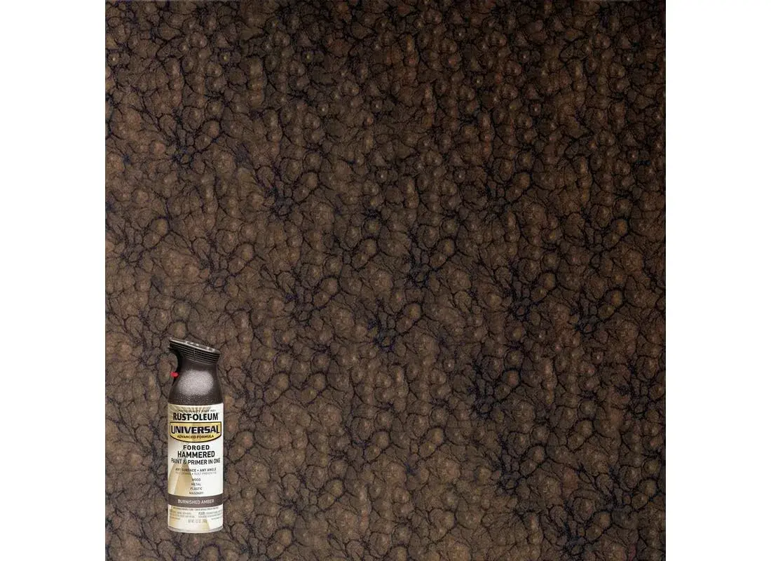 Rust-Oleum Universal Forged Hammered Spray Paint, Burnished Amber, 12 oz - view 3