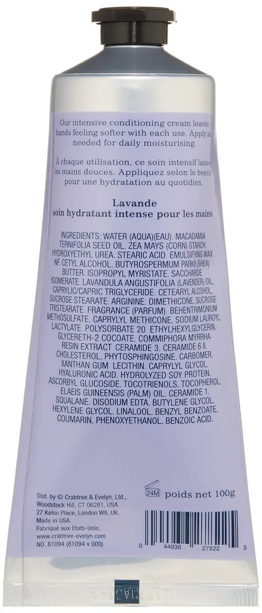Crabtree & Evelyn Ultra-Moisturising Hand Therapy Lavender 100g (3.5 oz) | Intensive Nourishment for Smoother Hands - view 2