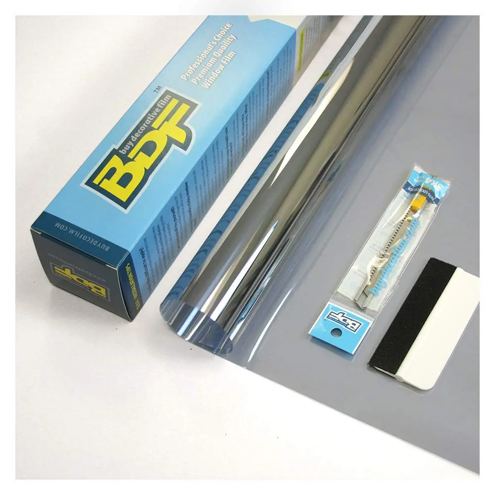 Buydecorativefilm Silver Window Film 24in x 18ft | Heat & UV Rejection, Clear Silver Finish, Peel & Stick (70-120 chars) - view 2