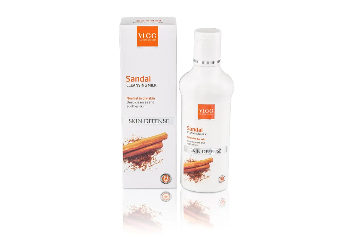 VLCC Sandal Cleansing Milk 100ml (3.38 Fl Oz) | Deep Cleanses & Nourishes - main product image