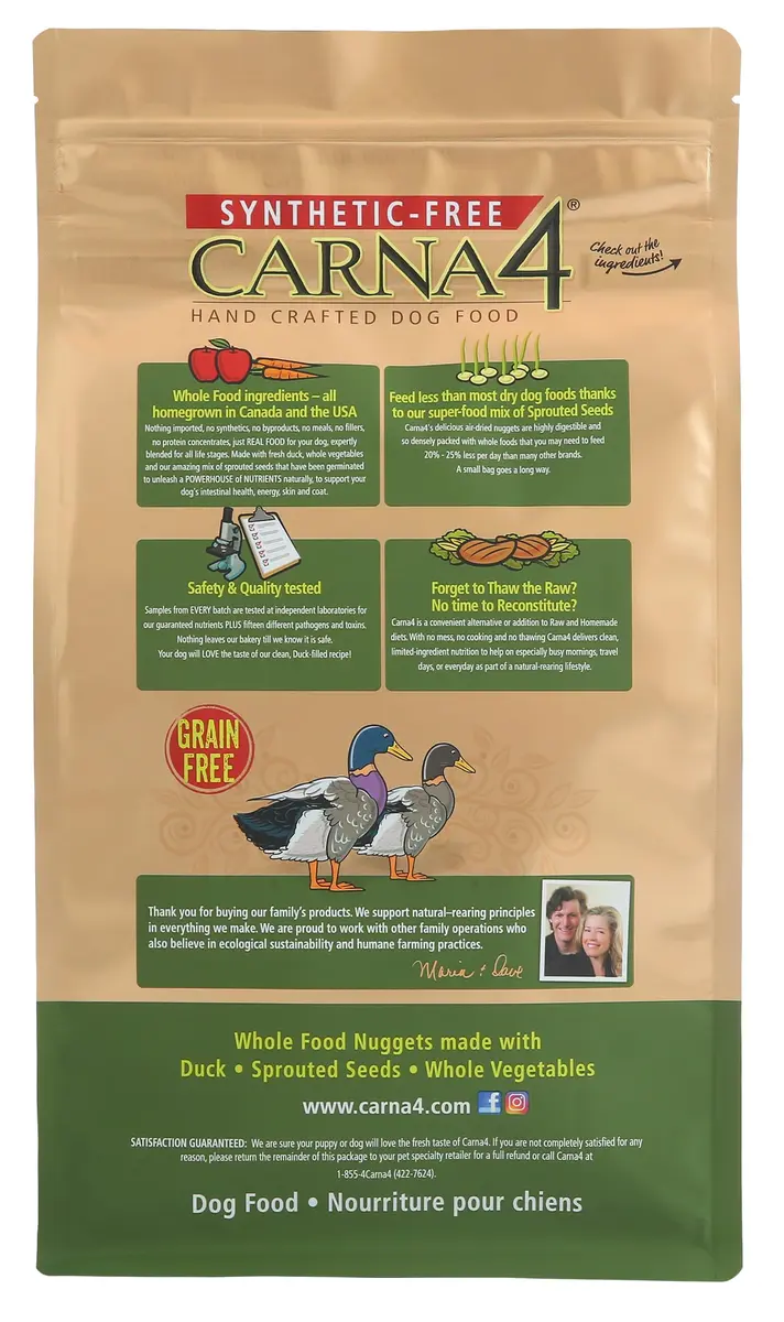 CARNA4 Gentle Quick-Baked Air-Dried Dog Food, Duck Recipe, 3lb | Grain-Free, Digestible & Natural - view 9