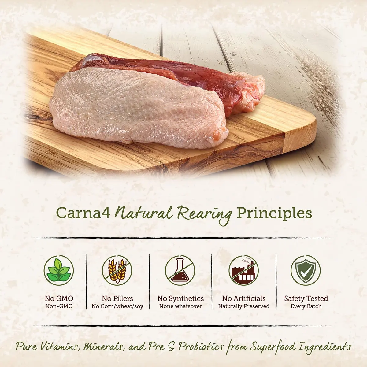 CARNA4 Gentle Quick-Baked Air-Dried Dog Food, Duck Recipe, 3lb | Grain-Free, Digestible & Natural - view 4