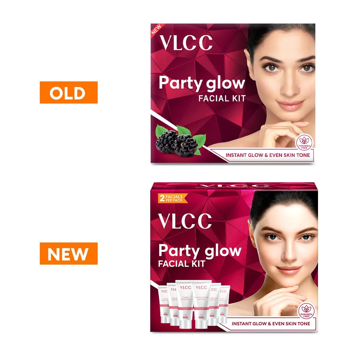 VLCC Party Glow Facial Kit 60gm (2.12 Oz) | Natural Glow for All Skin Types - view 2