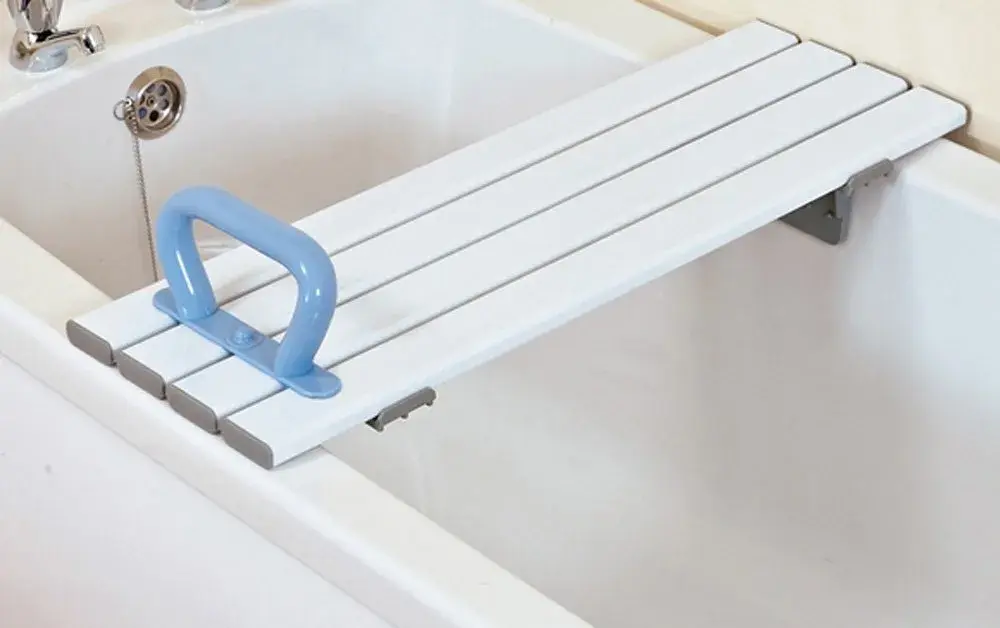 NRS Healthcare Optional Grab Handle for Slatted Bath/Shower Board, Blue | Aids Stability in Bathrooms - view 2