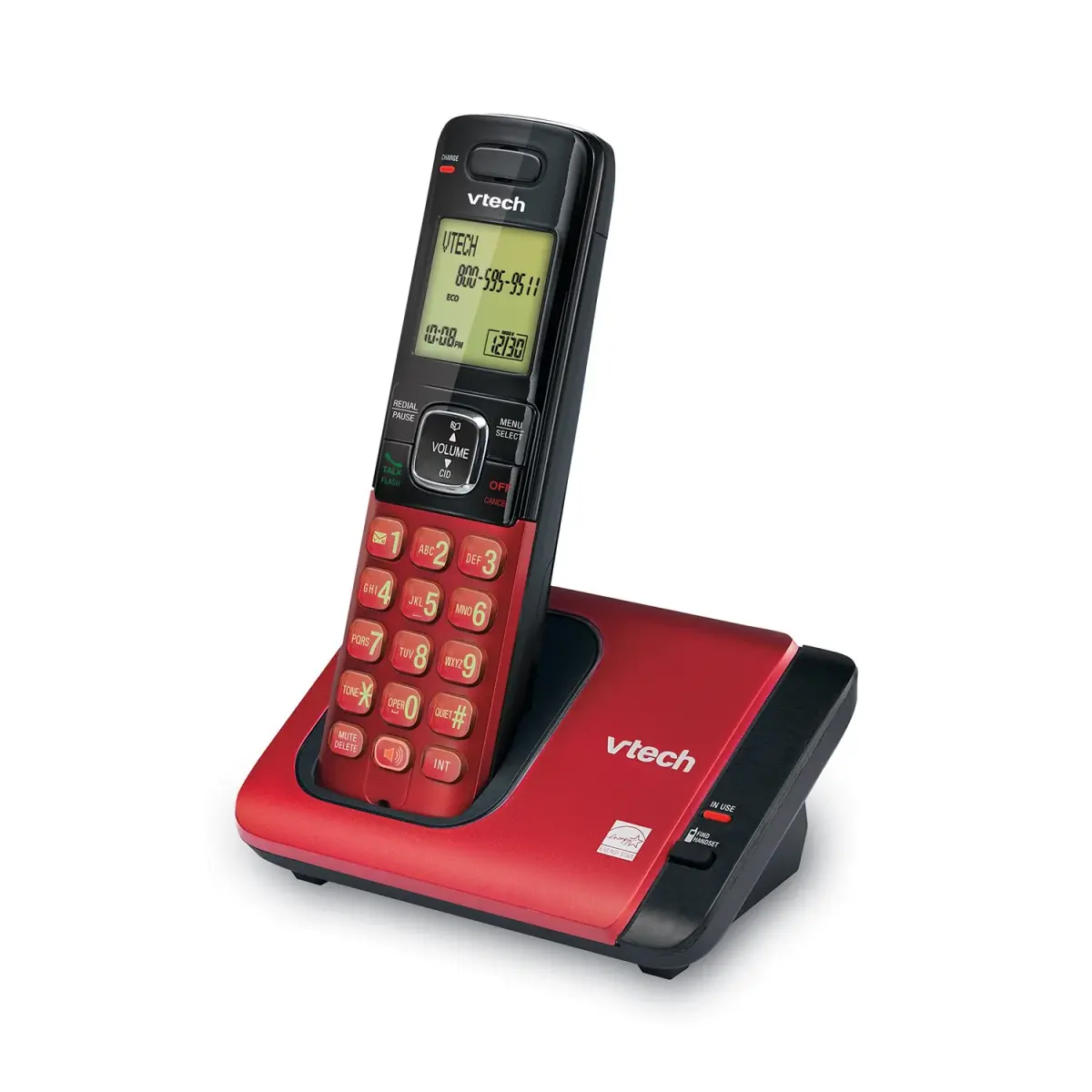 VTech CS6719-16 DECT 6.0 Cordless Phone with Caller ID, 1 Handset, Red | Authentic USA Import - view 2