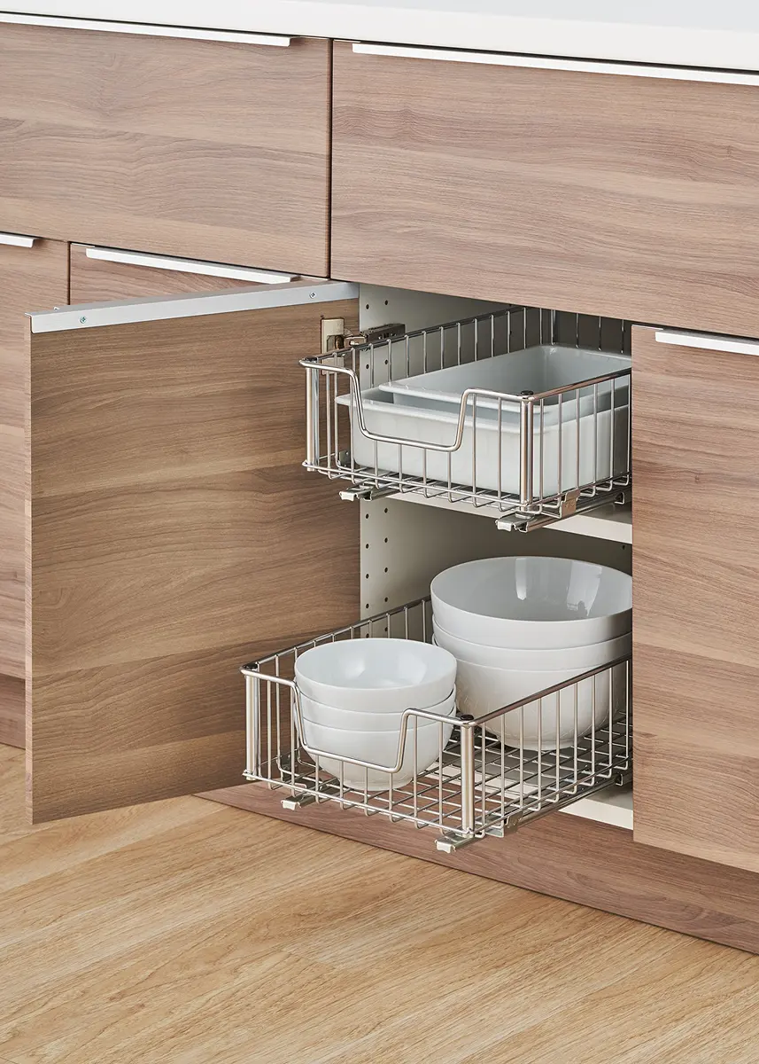 TRINITY Metal Sliding Undersink & Cabinet Drawer 11.5"x17.75"x6" | Smooth 50 lb Capacity for Kitchen & Bathroom - view 2