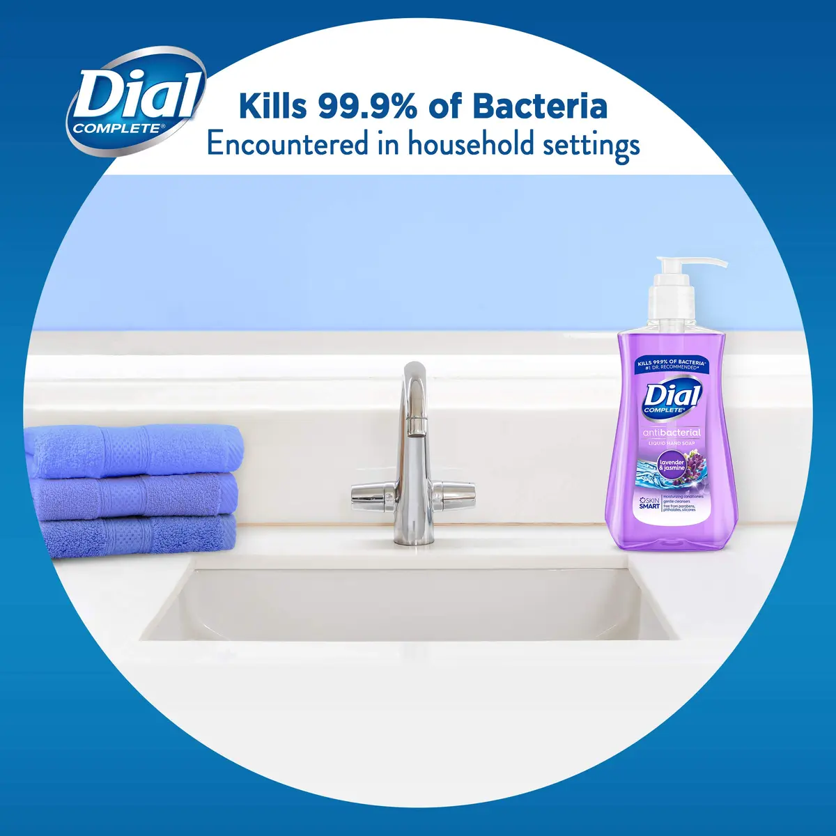 Dial Antibacterial Liquid Hand Soap, Lavender & Twilight Jasmine, 7.5 Fl Oz | Gentle, Moisturizing & Bacteria-Free - view 3