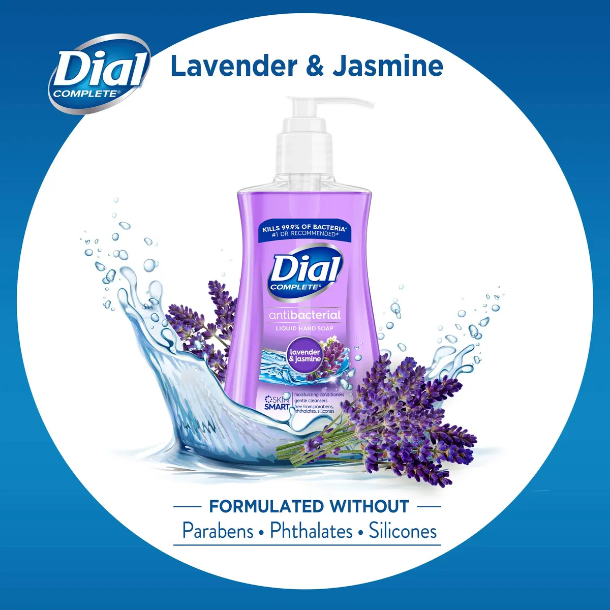 Dial Antibacterial Liquid Hand Soap, Lavender & Twilight Jasmine, 7.5 Fl Oz | Gentle, Moisturizing & Bacteria-Free - view 4