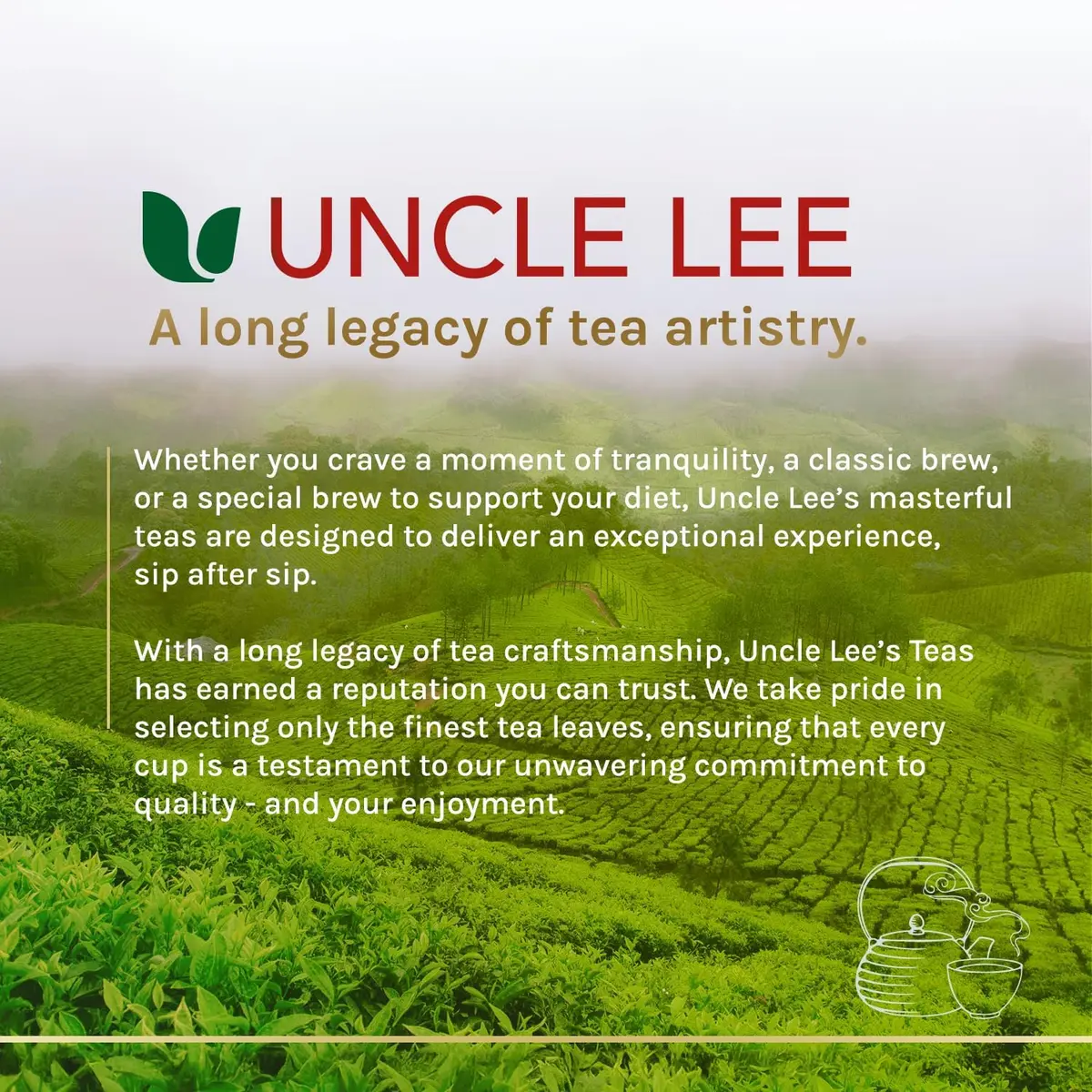 Uncle Lee's Organic Tea Bamboo Hibiscus 18 Tea Bags | Caffeine-Free & Organic Support for Hair, Skin & Nails - view 7