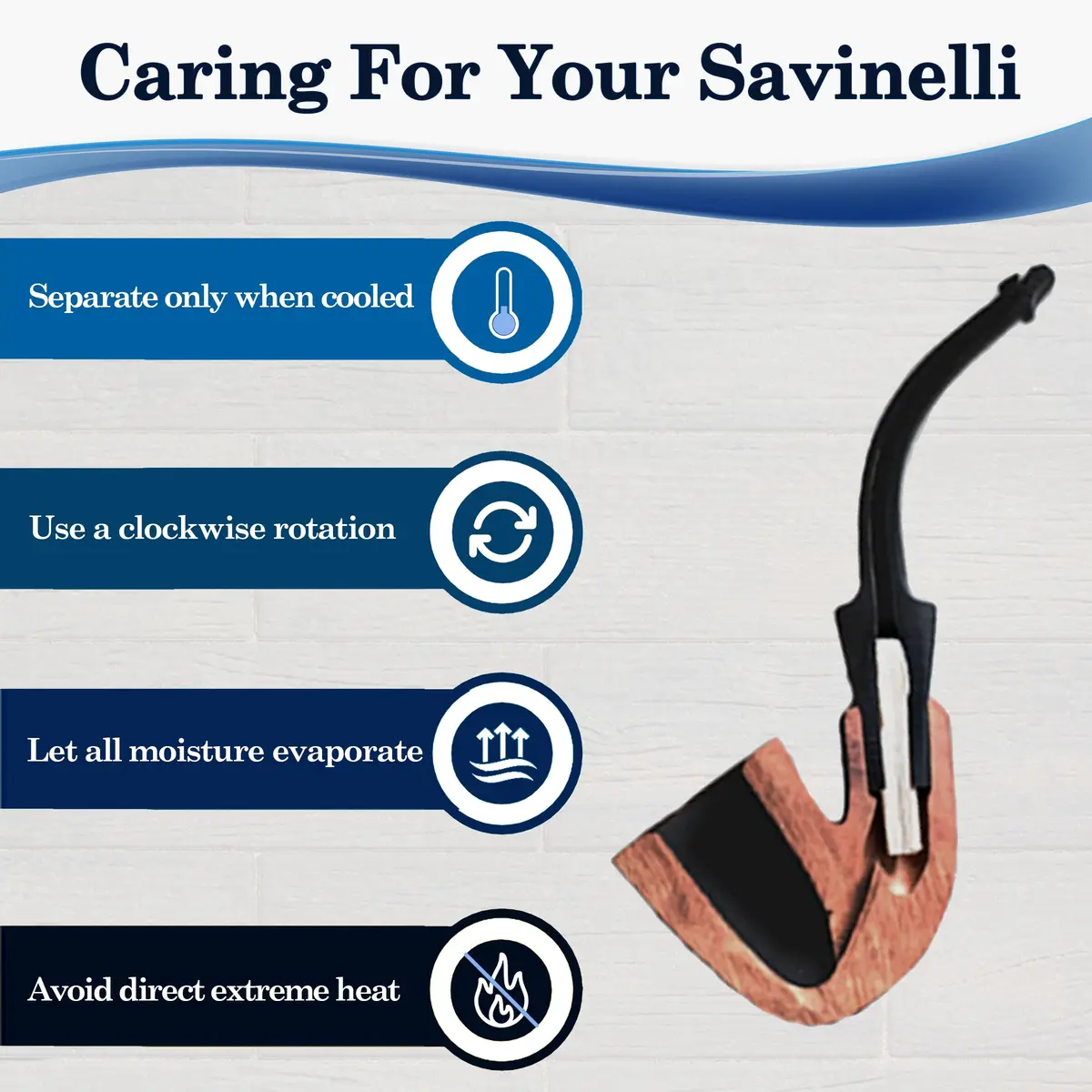 Savinelli Bing's Collection - Long Straight Billiard 1 Count | Handcrafted Italian Briar Pipe for Collectors - view 8